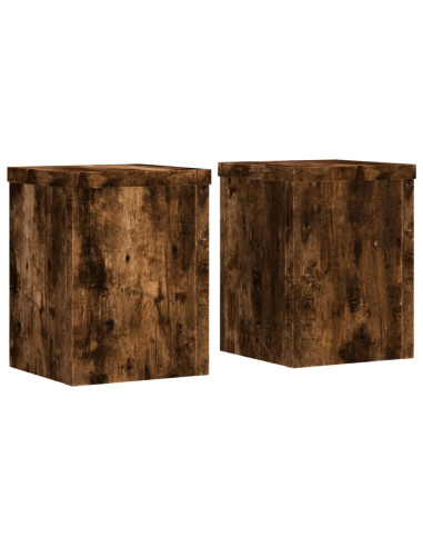 Supporti per Piante 2 pz Rovere 15x15x20 cm Legno Multistrato