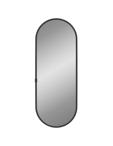 Specchio da Parete Nero 40x15 cm Ovale