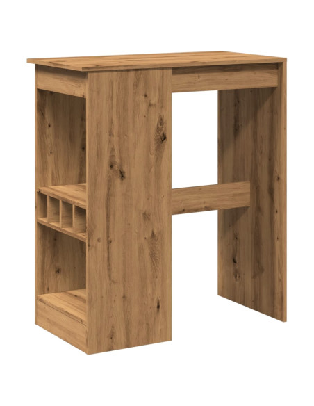 Tavolo Bar con Rastrelliera Rovere 90x47,5x103,5 cm Multistrato