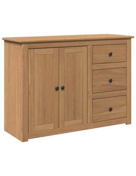 Credenza con Cassetti Panama 112x40x80cm Legno Massello di Pino