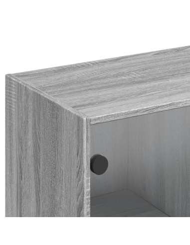 Libreria Ante Grigio Sonoma 136x37x142 cm in Legno Multistrato