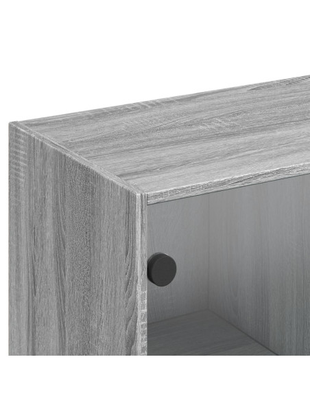 Libreria Ante Grigio Sonoma 136x37x142 cm in Legno Multistrato