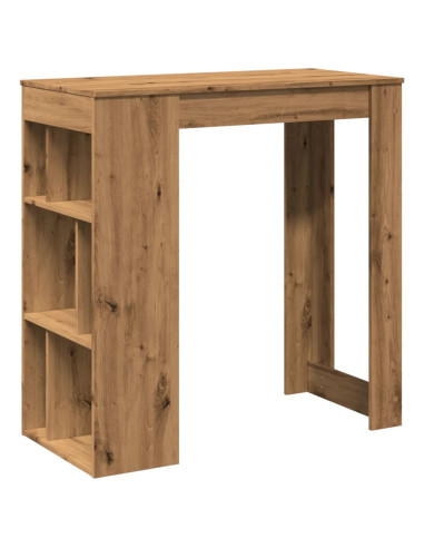 Tavolo Bar con Rastrelliera Rovere 102x50x103,5 cm Multistrato