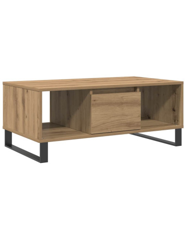 Tavolino da Salotto Rovere Artigianale 90x50x36,5 cm Truciolato