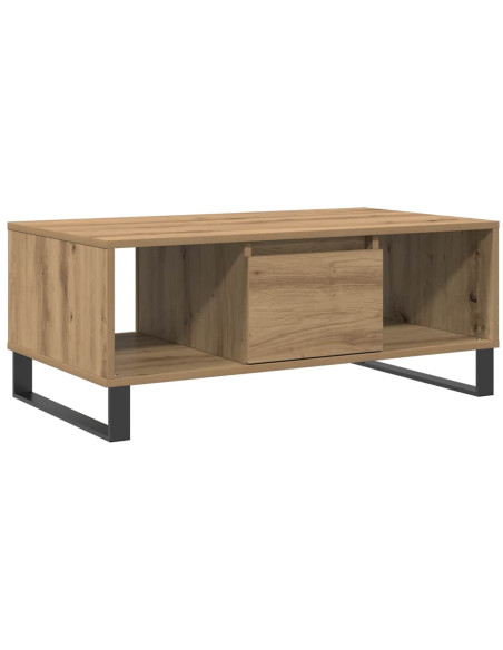 Tavolino da Salotto Rovere Artigianale 90x50x36,5 cm Truciolato