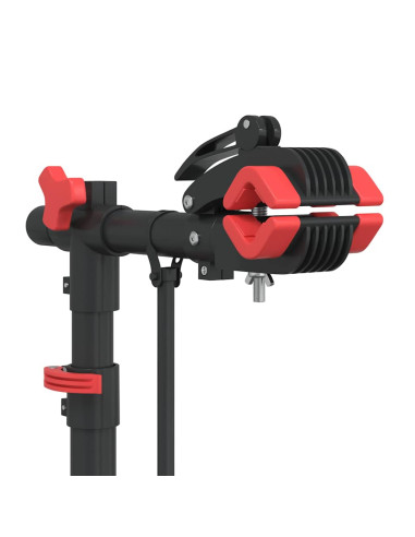 Supporto Riparazione Bici Regolabile 92-152 cm Rosso in Acciaio