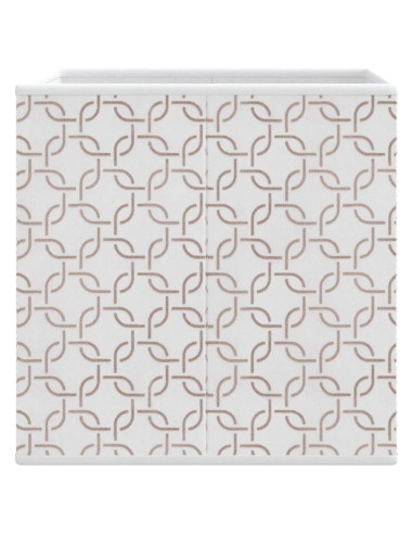 Scatole Portaoggetti 10 pz Crema 32x32x32cm Tessuto non Tessuto