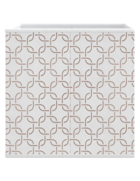 Scatole Portaoggetti 10 pz Crema 32x32x32cm Tessuto non Tessuto