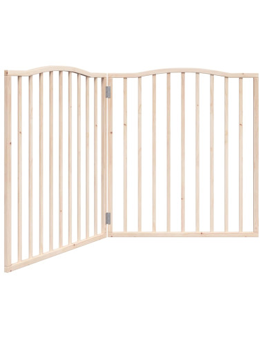 Cancello per Cani Pieghevole 2 Pannelli 160 cm Legno di Pioppo