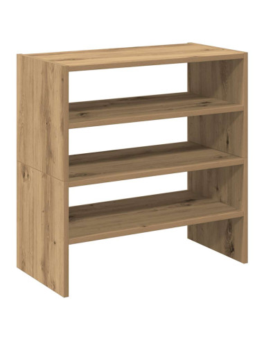 Scarpiere 2 pz Impilabili Rovere Artigianale 60x30x30,5 cm