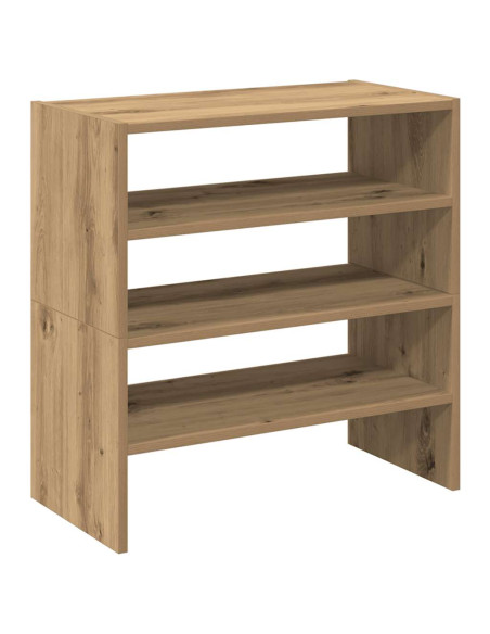 Scarpiere 2 pz Impilabili Rovere Artigianale 60x30x30,5 cm