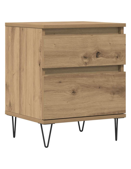 Comodino Rovere Artigianale 40x35x50 cm in Legno Multistrato