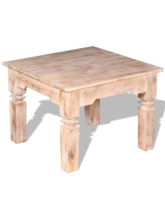 Tavolino da Salotto in Legno Massello di Acacia 60x60x45 cm