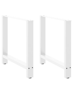 Gambe per tavolo da pranzo bianche 2 pz 70x(72-73) cm in acciaio
