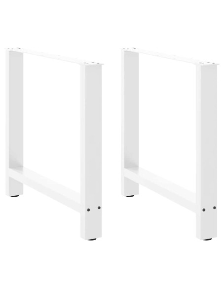 Gambe per tavolo da pranzo bianche 2 pz 70x(72-73) cm in acciaio