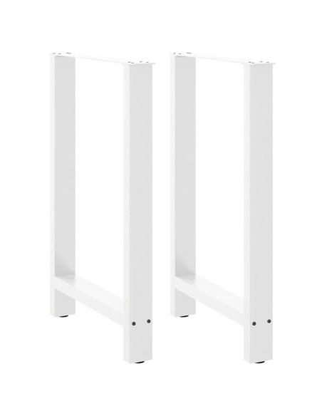 Gambe per tavolo da bar bianche 2 pz 60x(90-91) cm in acciaio