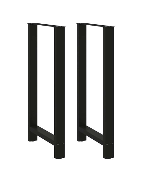 Gambe per tavolo da bar nere 2 pz 60x(110-111) cm in acciaio