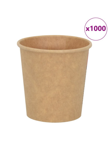 Bicchieri da Caffè in Carta 1000 pz 4oz 100ml Marrone