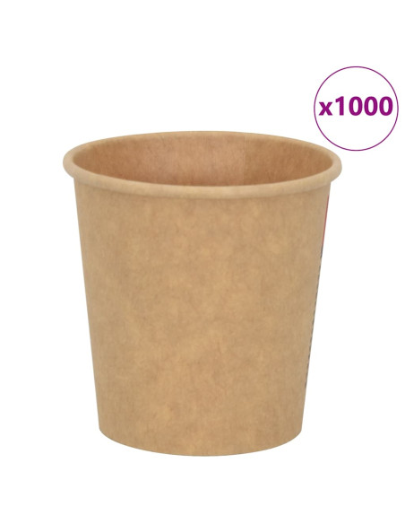 Bicchieri da Caffè in Carta 1000 pz 4oz 100ml Marrone