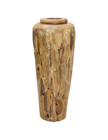 Vaso Decorativo 40x100 cm in Legno Massello di Teak