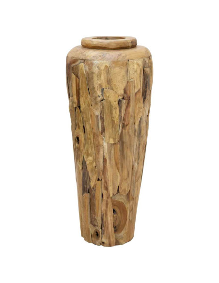 Vaso Decorativo 40x100 cm in Legno Massello di Teak