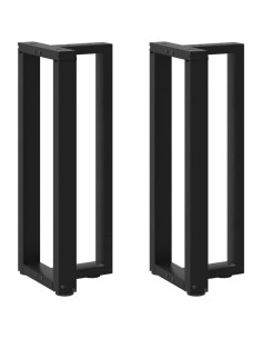 Gambe per Tavolo Consolle a Forma di T 2 pz Nere 38x25x(72-73) cm Acciaio