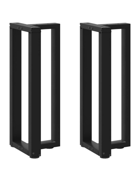 Gambe per Tavolo Consolle a Forma di T 2 pz Nere 38x25x(72-73) cm Acciaio
