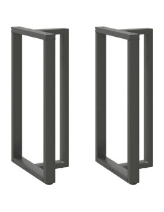 Gambe per tavolo da bar a forma di T 2 pz Antracite 60x35x(110-111) cm Acciaio