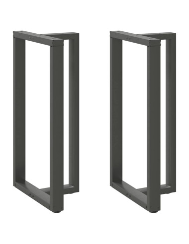 Gambe per tavolo da bar a forma di T 2 pz Antracite 60x35x(110-111) cm Acciaio