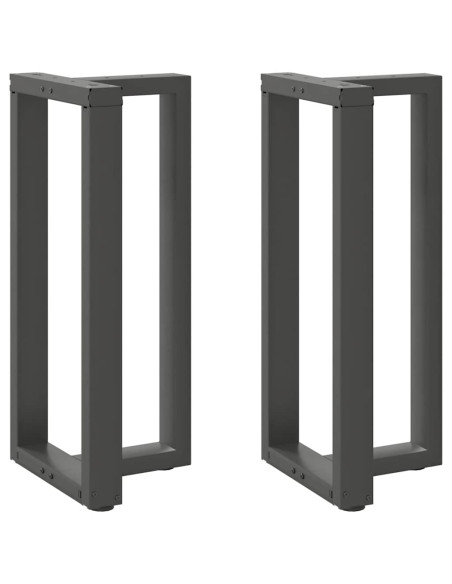 Gambe per tavolo da bar a forma di T 2 pz Antracite 50x35x(90-91) cm Acciaio