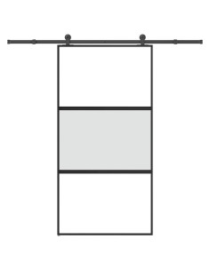 Porta Scorrevole con Ferramenta Vetro Temperato Alluminio