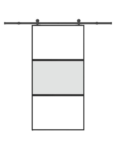 Porta Scorrevole con Ferramenta Vetro Temperato Alluminio