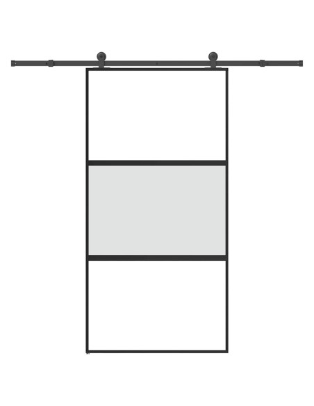 Porta Scorrevole con Ferramenta Vetro Temperato Alluminio