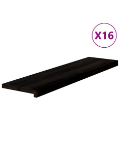 Gradini 16 pz Marrone Scuro 100x30x2 cm Legno Massello Rovere