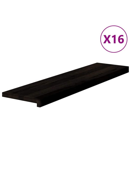Gradini 16 pz Marrone Scuro 100x30x2 cm Legno Massello Rovere