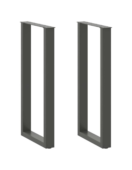 Gambe per tavolo da bar a forma di U 2 pz Antracite 40x(100-101) cm Acciaio