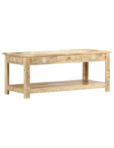 Tavolino da Salotto 110x50x45 cm Mango Massello Dipinto a Mano