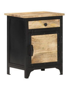 Comodino 40x30x50 cm in Legno Massello di Mango