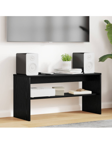 Mobile TV Rovere Nero 80 x 30 x 40 cm Legno multistrato