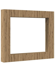 Set Mobile TV 8 pz Montato a Parete Rovere in Legno Multistrato