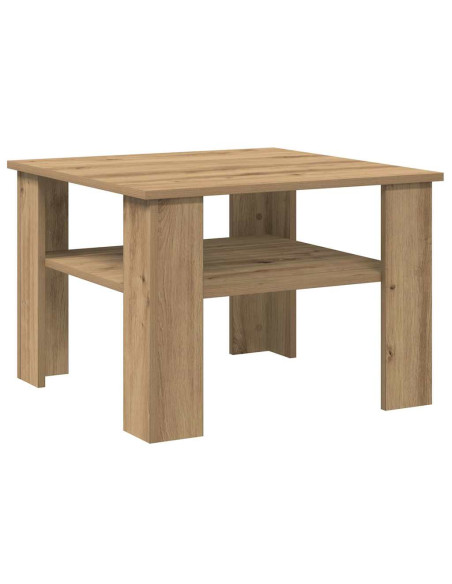 Tavolino Salotto Rovere Artigianale 60x60x42 cm in Truciolato