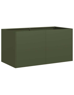 Fioriera Verde Oliva 80x40x40 cm in Acciaio Laminato a Freddo