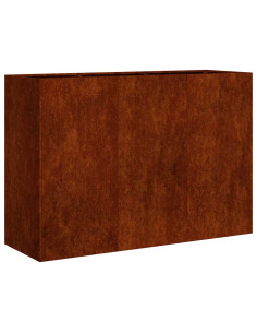 Fioriera Arrugginita 120x40x80 cm in Acciaio Corten
