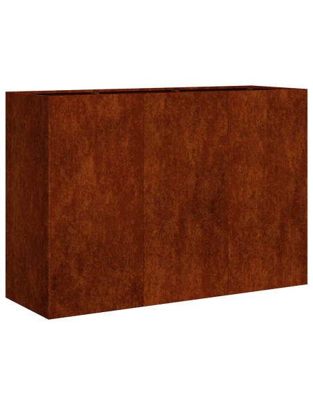 Fioriera Arrugginita 120x40x80 cm in Acciaio Corten