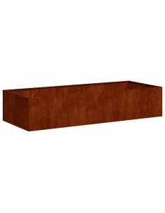 Fioriera Arrugginita 200x80x40 cm in Acciaio Corten