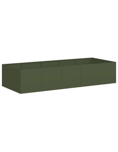Fioriera Verde Oliva 200x80x40 cm in Acciaio