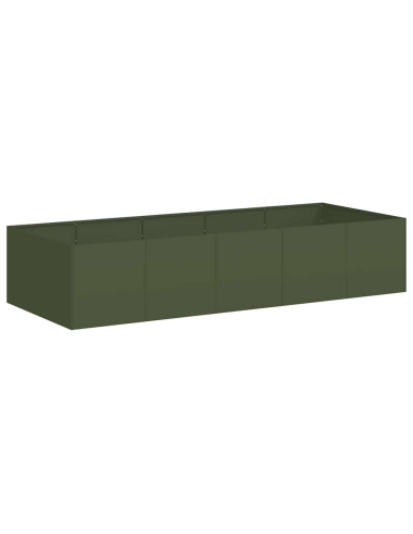 Fioriera Verde Oliva 200x80x40 cm in Acciaio