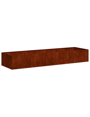 Fioriera Arrugginita 280x80x40 cm in Acciaio Corten
