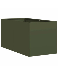 Fioriera Verde Oliva 40x80x40 cm in Acciaio Laminato a Freddo