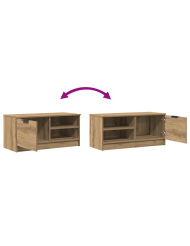 Mobili Porta TV 2 pz Rovere Artigianale 80x35x36,5cm Truciolato